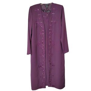 AKC Women s 6 Dress Matching Jacket Eggplant Purple Semi-Formal